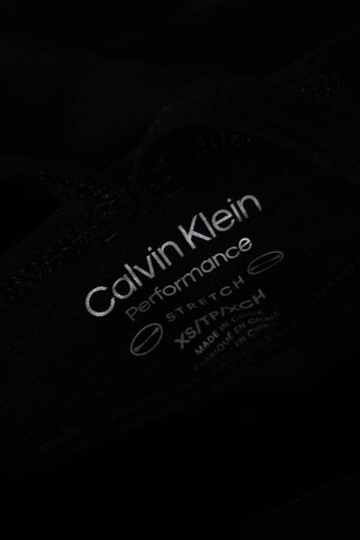 Calvin Klein Performance Womens Stretch V-Neck Activewear Romper Black Size XS