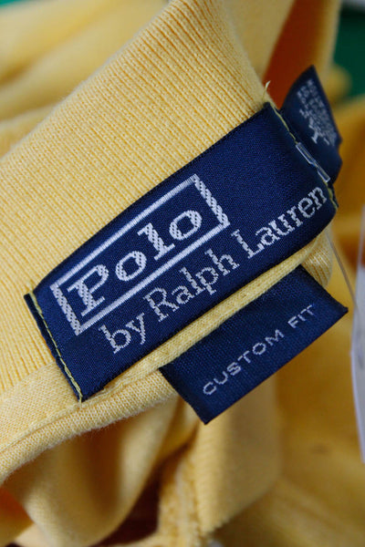 Polo Ralph Lauren Mens Terry Short Sleeved Collared Polo Shirt Yellow Size L