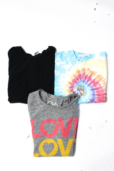 Daydreamer Chaser Womens Tie Dye T Shirts Multicolor Black Gray Size XS Lot 3