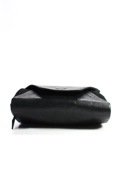 Sarah Pacini Womens Black Mesh Flap Slip Crossbody Bag Handbag
