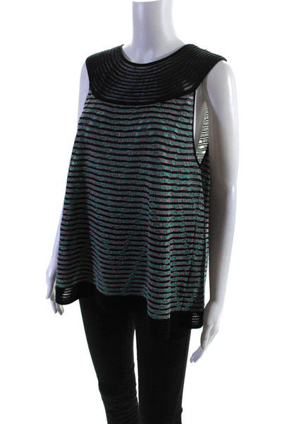 Missoni Women's Halter Neck Abstract Print Knit Blouse Multicolor Size 46