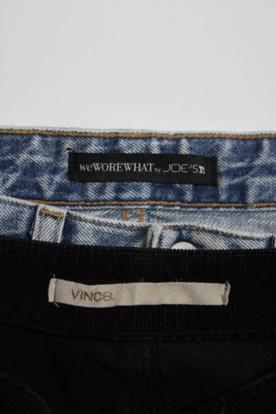 Vince Women's Midrise Five Pockets Corduroy Pant Black Size 25 Lot 2