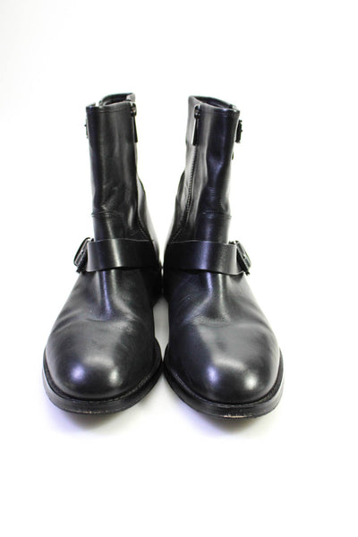 Michael Michael Kors Womens Leather Buckle Ankle Boots Black Size 9.5 Medium