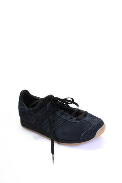 Adidas Women's Round Toe Lace Up Rubber Sole Sneakers Navy Blue Size 5