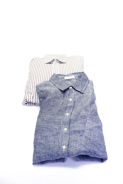 CP Shades Women's Collar Long Sleeves Button Down Shirt Blue Size XS Lot 2