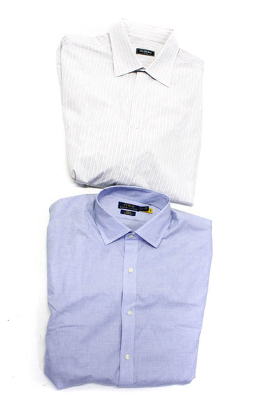 Saks Fifth Avenue Polo Ralph Lauren Mens Dress Shirts Multicolor Size 17.5 Lot 2