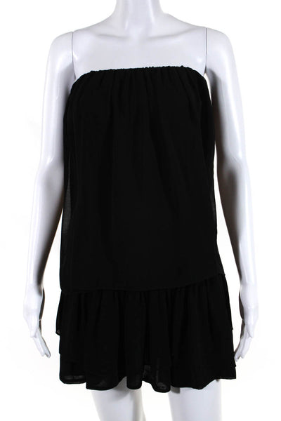 T Bags Los Angeles Womens Strapless A Line Mini Dress Black Size Small