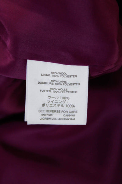 J Crew Women's Round Neck Sleeveless Ruffle Midi Dress Purple Size 4