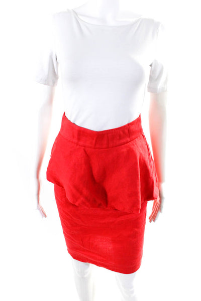 Zara Woman Adam Lippes Womens Peplum Short Skirts Red Blue White Size XS 6 Lot 2