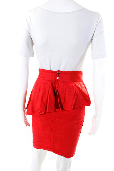 Zara Woman Adam Lippes Womens Peplum Short Skirts Red Blue White Size XS 6 Lot 2