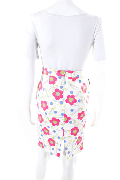 Moschino Jeans Tibi Womens Floral Pencil Skirts White Pink Black Size 4 8 Lot 2