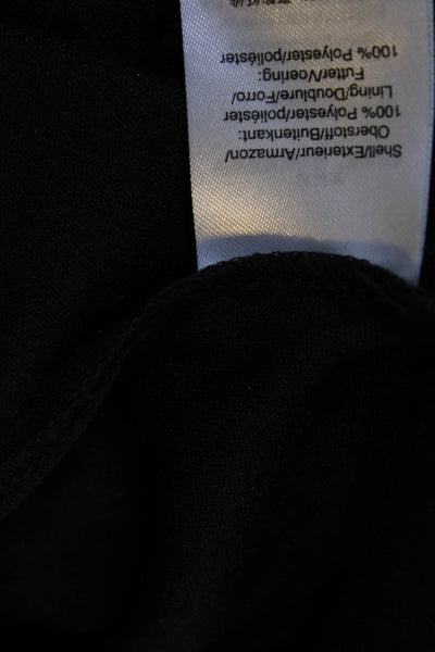 DKNY Womens Long Sleeve Sheer Overlay Keyhole Shift Dress Black Size 18W