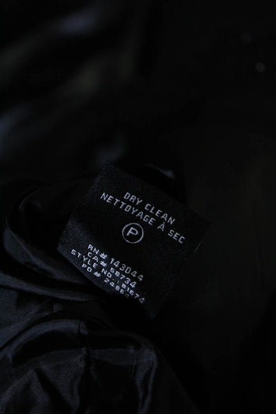 Bagatelle Womens Tweed Metallic Fringe Trim Open Blazer Jacket Black Size M