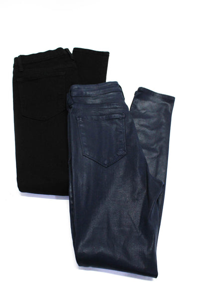 Frame Denim L'agence Womens Skinny Leg Jeans Black Blue Size 29 Lot 2