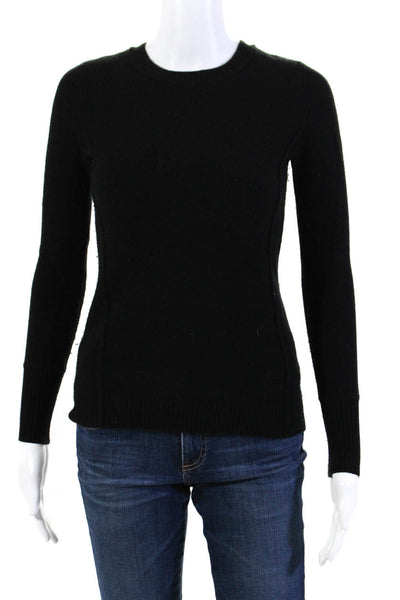 Inhabit Women's Cashmere Blend Crewneck Pullover Sweater Black Size P