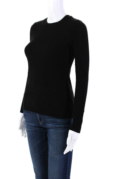 Inhabit Women's Cashmere Blend Crewneck Pullover Sweater Black Size P