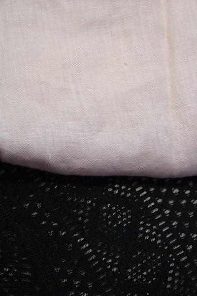 Cloth & Stone BCBGMAXAZRIA Womens Linen Knit Tops Beige Black Small Medium Lot 2