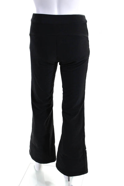 The North Face Womens Zipper Fly Logo Flare Leg Snow Pants Black Size Small