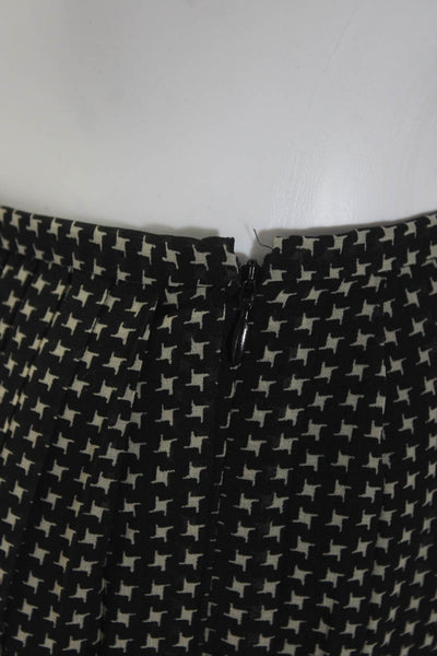 Madewell Womens Printed Chiffon Pleated Mini Circle Skirt Black Size 0