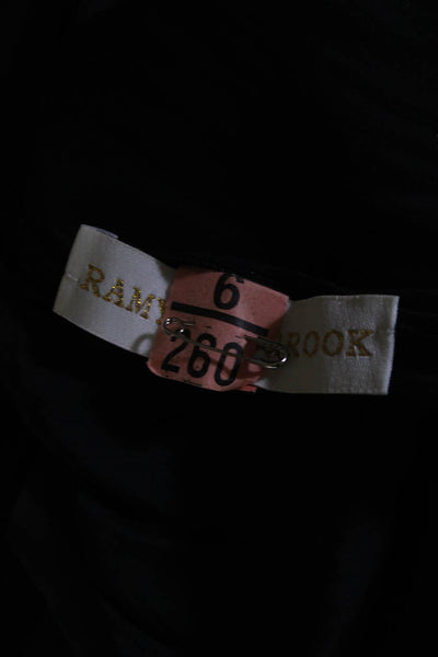 Ramy Brook Womens Crew Neck Mini Sleeveless Drop Waist Dress Black Size Medium