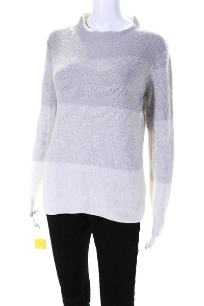 Fabiana Filippi Women's Round Neck Pullover Long Sleeves Sweater Ombre Size 42