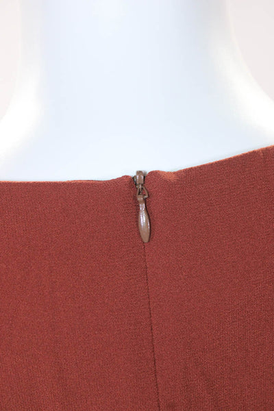 M.M. Lafleur Women's Cap Sleeve Mid Length Pocket Sheath Dress Red Size 4