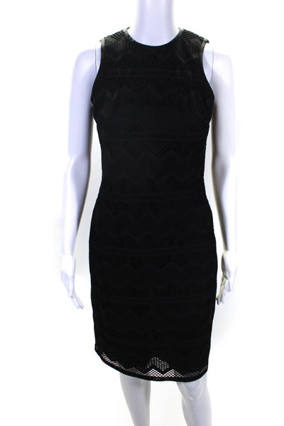 W by Worth Women's Sleeveless Mid Length Sheath Dress Black Size 4