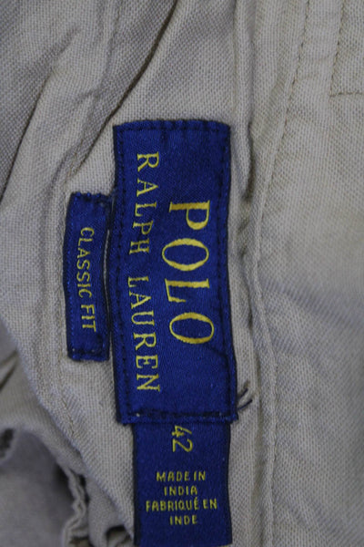 Polo Ralph Lauren Men's Flat Front Pockets Casual Short Camel Size 42