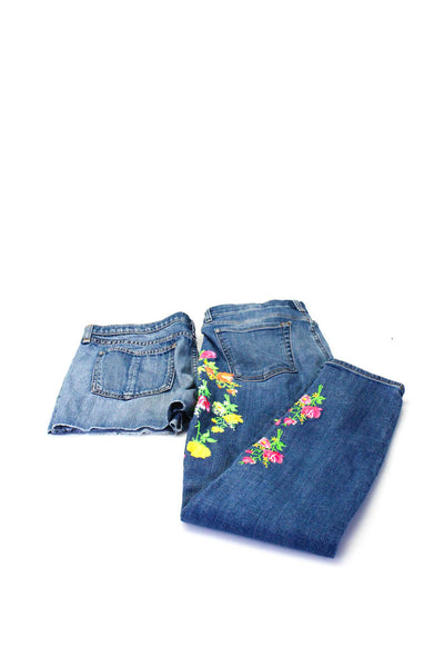 Rag & Bone Jean For All Mankind Womens Denim Shorts Skinny Jeans 29 30 Lot 2