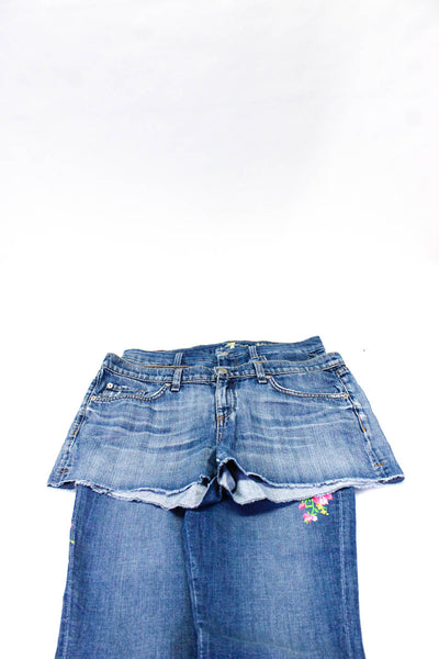 Rag & Bone Jean For All Mankind Womens Denim Shorts Skinny Jeans 29 30 Lot 2