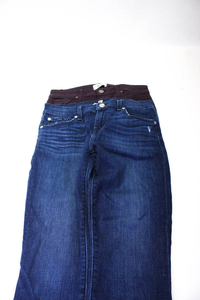 7 For All Mankind Paige Womens Ankle Gwenevere Jeans Blue Purple Size 26 27 Lot