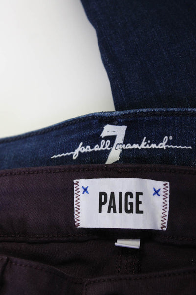 7 For All Mankind Paige Womens Ankle Gwenevere Jeans Blue Purple Size 26 27 Lot