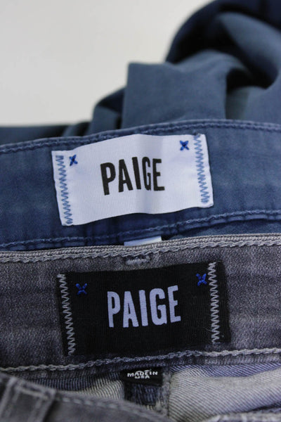 Paige Womens Verdugo Ankle Jeans Pants Gray Blue Cotton Size 29 Lot 2
