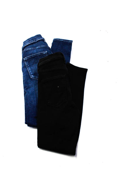 Citizens of Humanity Womens High Rise Skinny Jeans Blue Black Size 25 27 Lot 2