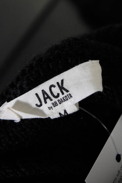 Jack by BB DAKOTA Womens Cable Knit Pullover Turtleneck Sweater Black Size M