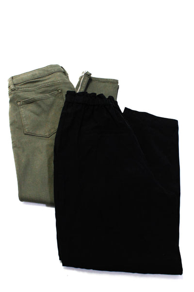 Club Monaco Women's Paper Bag Waist Straight Leg Pant Black Size 6 Lot 2