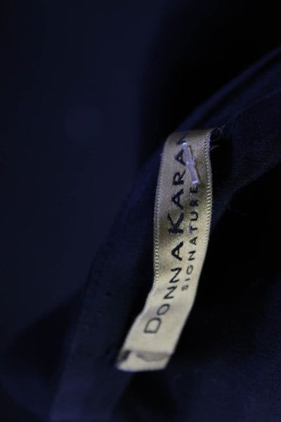 Donna Karan Signature Womens Solid Black Wool Strapless Pencil Dress Size 8