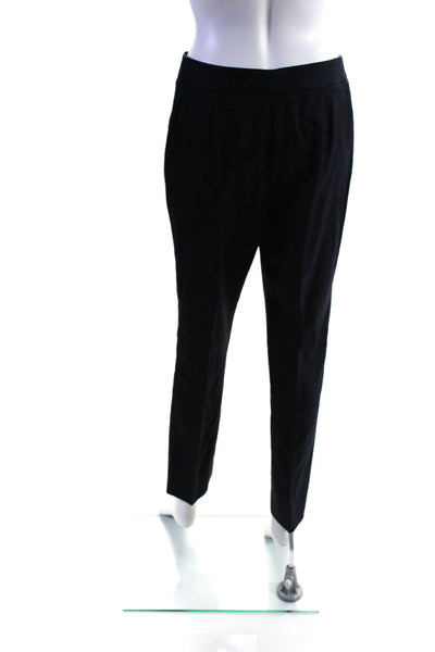 Giorgio Armani Womens Wool Striped Print Straight Dress Pants Blue Size EUR38