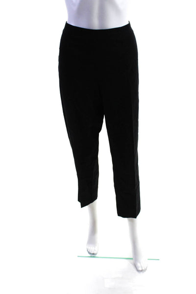 Piazza Sempione Womens Cotton Spotted Side Zipped Tapered Pants Black Size EUR50