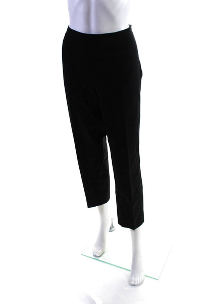 Piazza Sempione Womens Cotton Spotted Side Zipped Tapered Pants Black Size EUR50