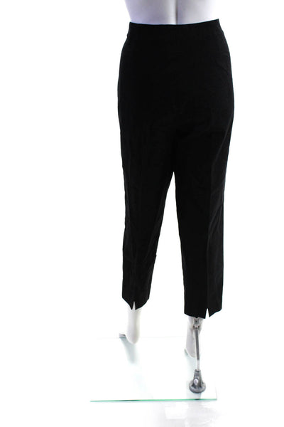 Piazza Sempione Womens Cotton Spotted Side Zipped Tapered Pants Black Size EUR50