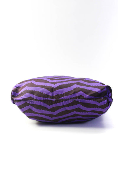 Marc By Marc Jacobs Women's Zebra Print Faux Leather Trim Tote Bag Purple Size M