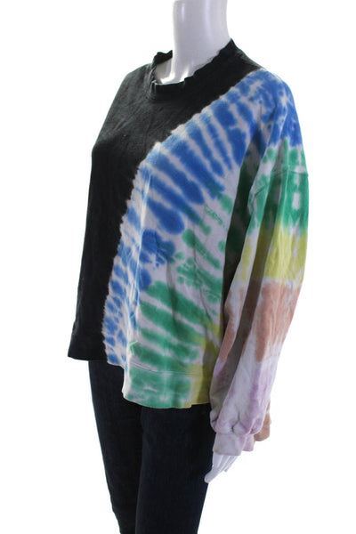 Electric & Rose Women's Cotton Tie-Dye Print Crewneck T-shirt Multicolor Size M