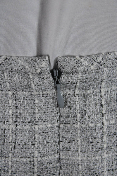 Calvin Klein Women's Zip Closure Slit Hem A-Line Midi Skirt Gray Size 6