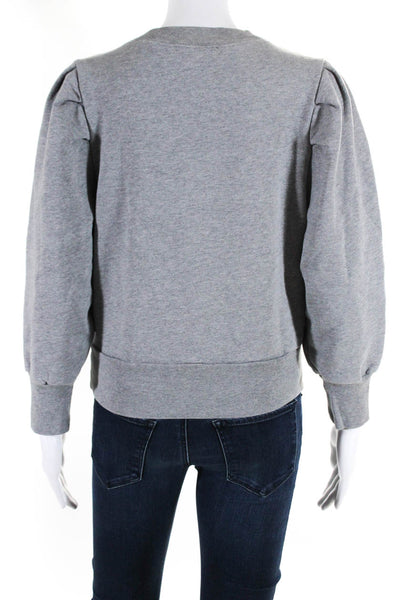 Frame Women's Long Sleeves Puller Sweatshirt Gray Size M