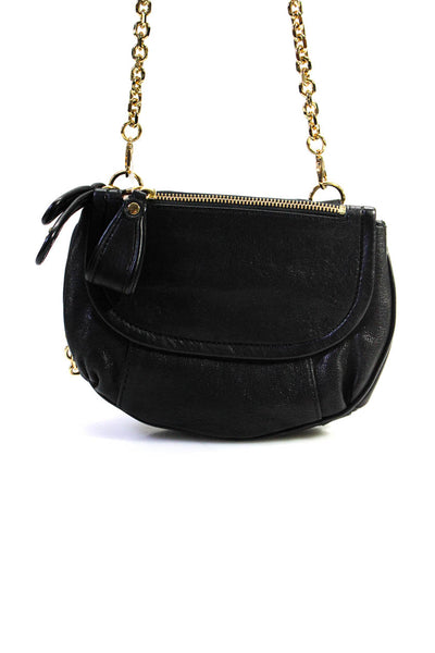 Juicy Couture Gigi Womens Leather Chain Strap Shoulder Bag Purse Black Lot 2