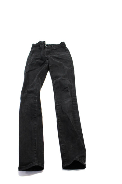 J Brand 3x1 NYC Womens Cotton Mid-Rise Skinny Jeans Black Size 24 25 Lot 2