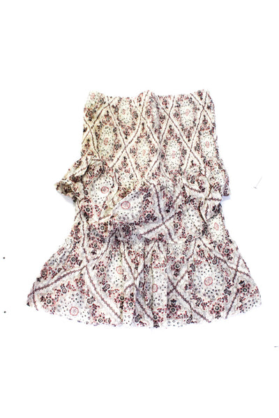 Etoile Isabel Marant Joe's Women's Abstract Print Ruffle Skirt White 38 29 Lot 2