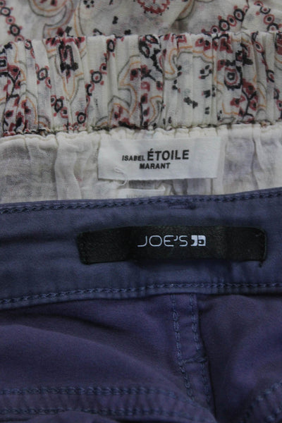 Etoile Isabel Marant Joe's Women's Abstract Print Ruffle Skirt White 38 29 Lot 2