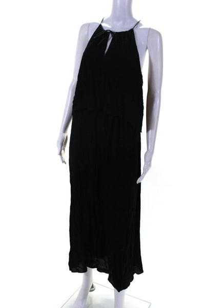 Madewell Womens Sleeveless Scoop Neck Layered Midi Dress Black Size 10